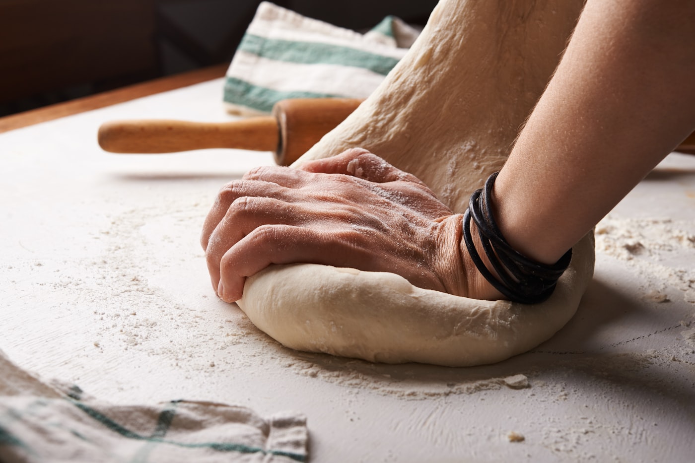 Bread worked by hand while the city is still asleep.